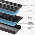 TEUCER SSD Heatsink M.2 NVME Solid State Disk Drive PC Radiator with Thermal Silicone pad for Desktop PC M.2 NVME PS5 Heatsink