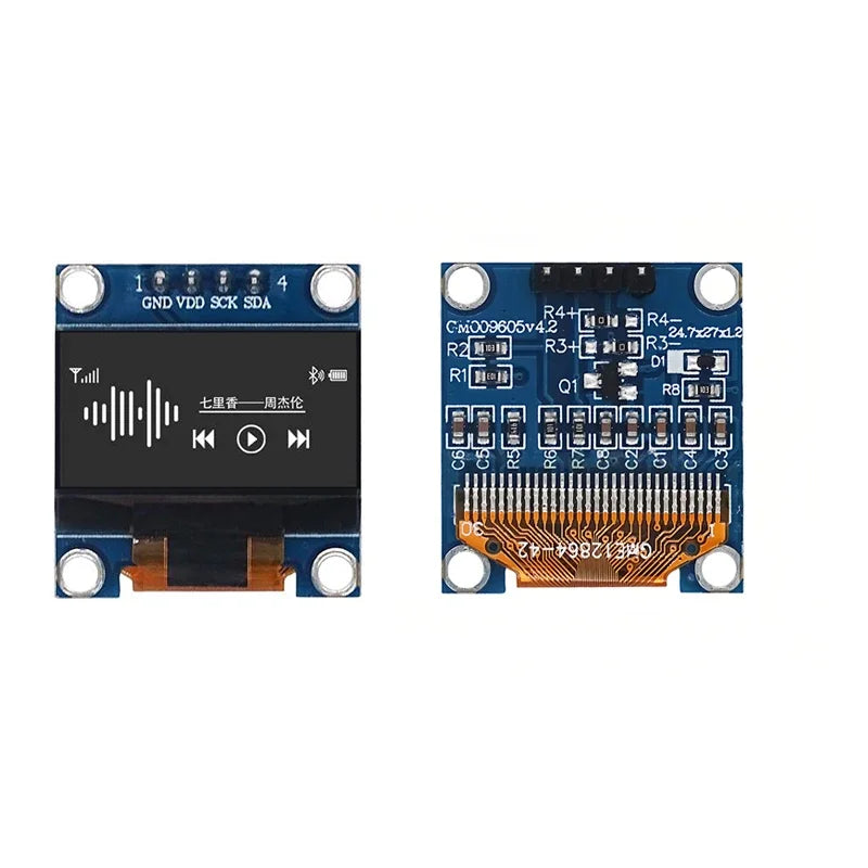 1-10PCS 0.96 Inch OLED Display Module I2C IIC SPI Serial 128X64 SSD1306 LCD 3.3-5V 4 Pin White/Blue/Yellow Blue for Arduino