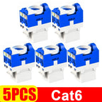 Cat6A/Cat6/Cat5e Keystone Jack RJ45 Keystone Jack Module Connector Network Coupler High Speed Ethernet Wall Jacks Adapters