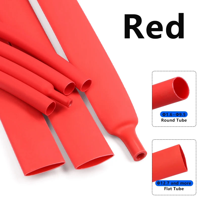 3meters 3:1/4:1 Heat Shrink Tube With Glue 1.6mm-40mm Dual Wall Adhesive Lined Polyolefin Shrinkin ﻿Wrap Cable Protect Sleeving