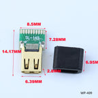 1pcs A-M HDMI Male To Female Test Board MINI Connector with Board PCB 2.54mm Pitch 19/20pin DP HD A Female To Male Adapter Board