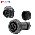 CNLINKO M28 IP68 Circular 35/50A Power Connector Male/Female 2/3/5Pin Quick Lock Set for Industrial Automation Marine & Outdoor