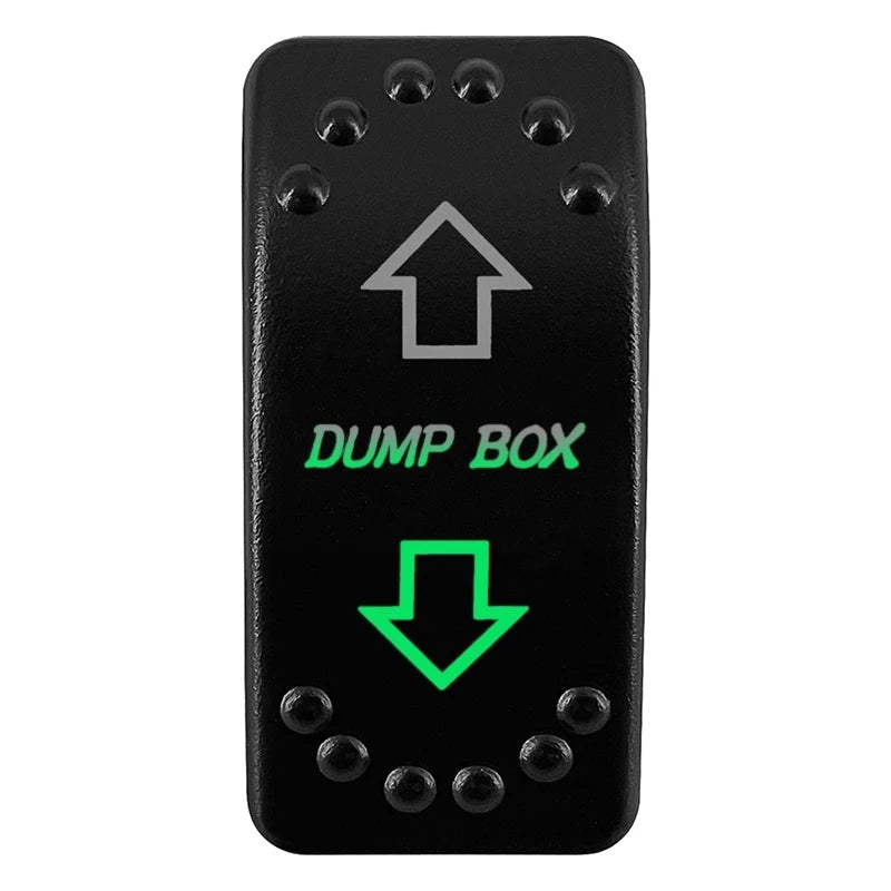12V/24V Waterproof DPDT Momentary Rocker Switch ON-OFF-ON Arrows Winch In/Out Up/Down Toggle for Jeep, Dump Trailer, Truck, Boat
