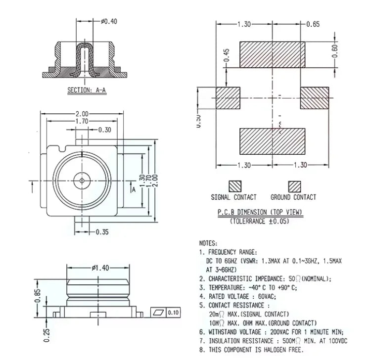 10Pcs/lot 1/3/4/5 Generation Antenna Seat U.FL-R-SMT RF Coaxial Contor SMD SMT Solder PCB Antenna Socket Jack
