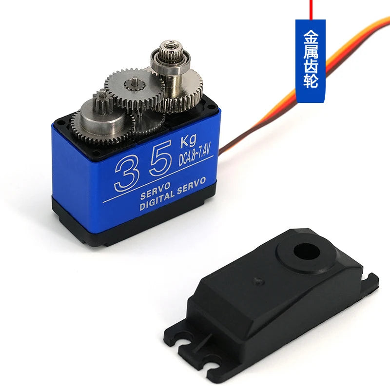 High-Torque Waterproof Servo 20KG 25KG 30KG 35KG 180 270 Degree Digital Copper Gear/Steel Gear Servo, For Robot Arm DIY