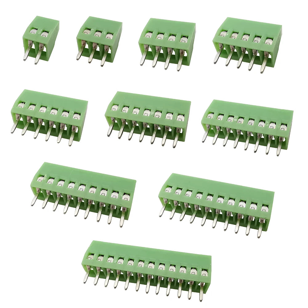 5/10Pcs KF128 2.54mm PCB Mini Screw Terminal Block Connector KF128-2.54 2/3/4/5/6/7/8/9/10/12/14/16Pin 150V 6A for 26-18AWG Cabl