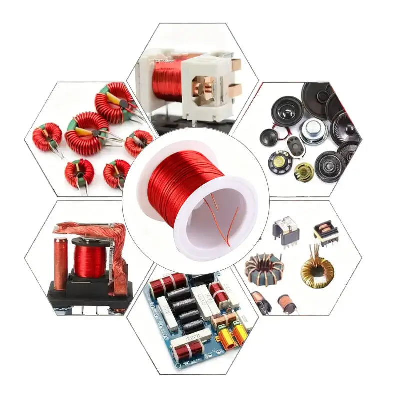 1-3Roll 50g Red Polyurethane Enameled Coppers Wire Varnished Diameter 0.1mm To 1mm For Transformer Wire Jumper 650meters-7meters