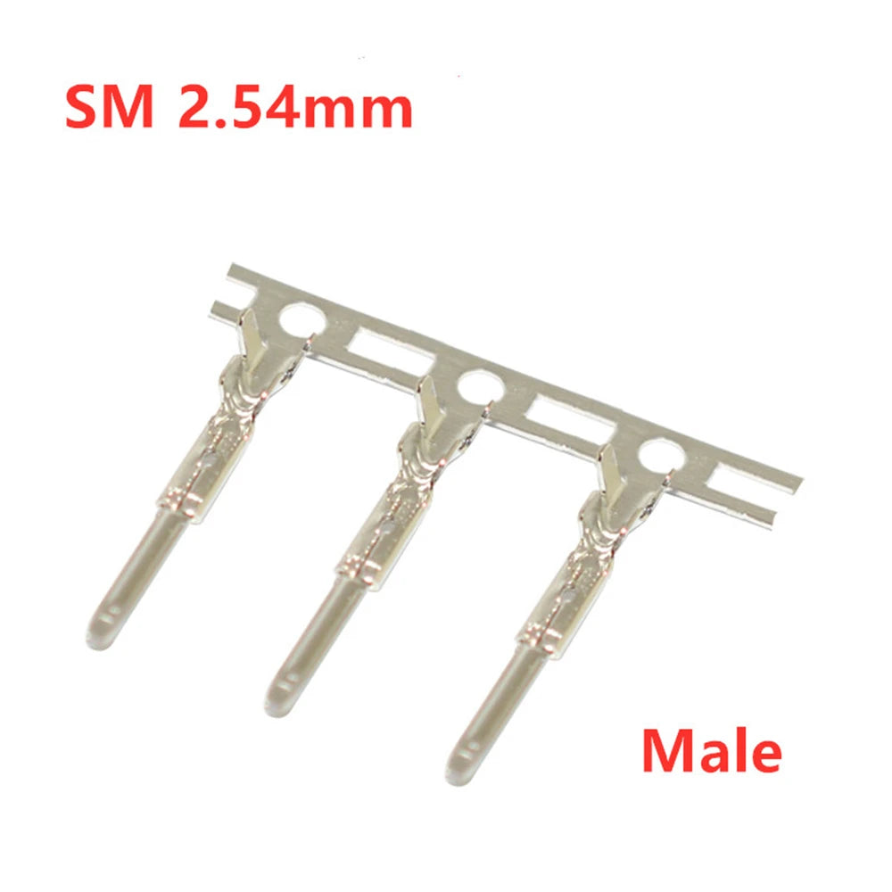 100Pcs JST SM2.54 Terminal Crimp Pins for Housing SM 2.54mm Wire Cable Female Male Housing Connector