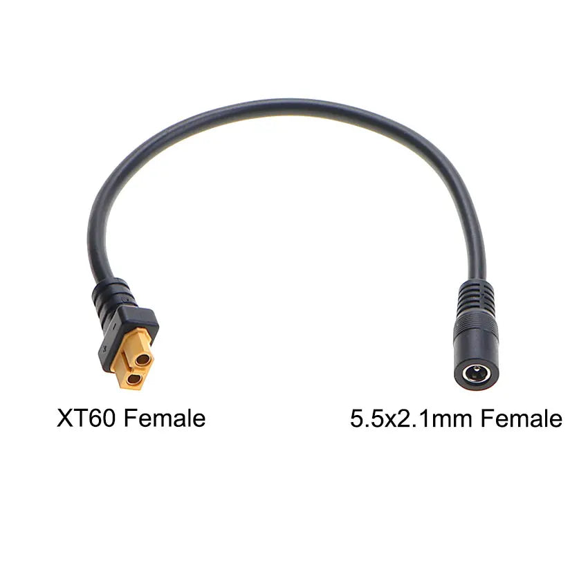YuXi XT60 Male Female Plug To DC 5.5 2.1 2.5mm Connector Power Cable Battery Charging Adapter for RC Battery Charger