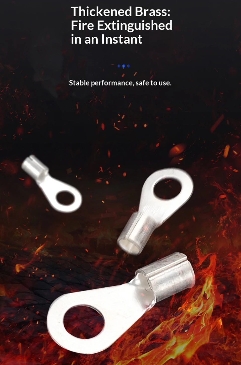 Circular Terminal Block OT1/1.5/2.5/4/6-4/5/6/8mm Cable Lug Spade Bare Copper Wire Connector Wires Non Insulated Crimp Terminal