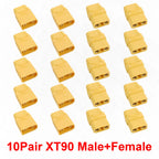 XT90 Male Female Connector Plug Welding Terminal Plugs for RC Lipo Battery Drone Boat Airplane Wire Cable Connectors Adapter