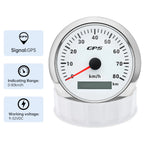 60/120/200KMH 85MM GPS Speedometer Gauge 7 Color Light with GPS Antenna Waterproof Motorcycle Boat Car Truck Speed Gauge Meter