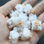 Outemu Yellow Jade Silent Switch 5Pin HP Tactile Custom Mechanical Keyboard Mute MX Switch Like Holy Panda lubricated for Gaming