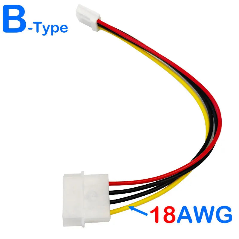 4 Pin Molex IDE Male To 4P ATA Female Power Supply Cable To Floppy Drive Adapter Computer PC Floppy Drive Connector Cord PSU 1PC