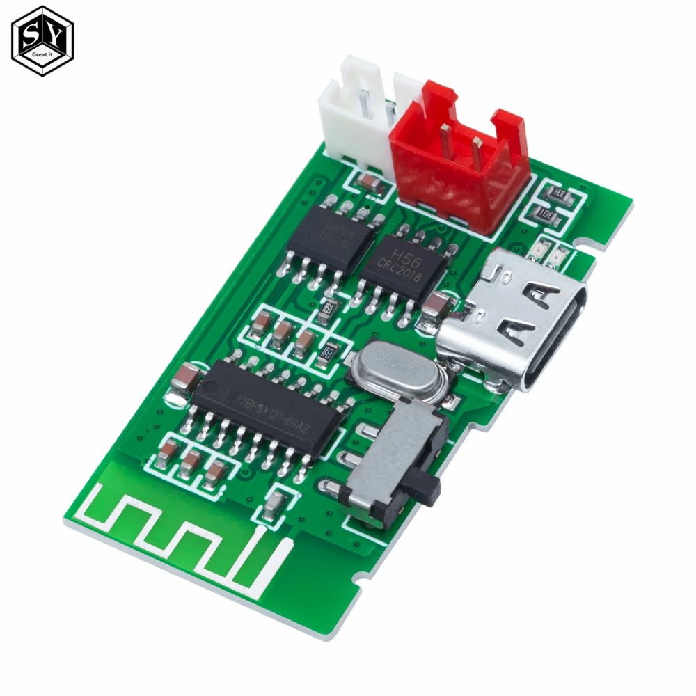 4 OHMS  3W Mono Bluetooth Power Amplifier PCBA Battery Charging Function 3.7V Lithium Battery Bluetooth Module