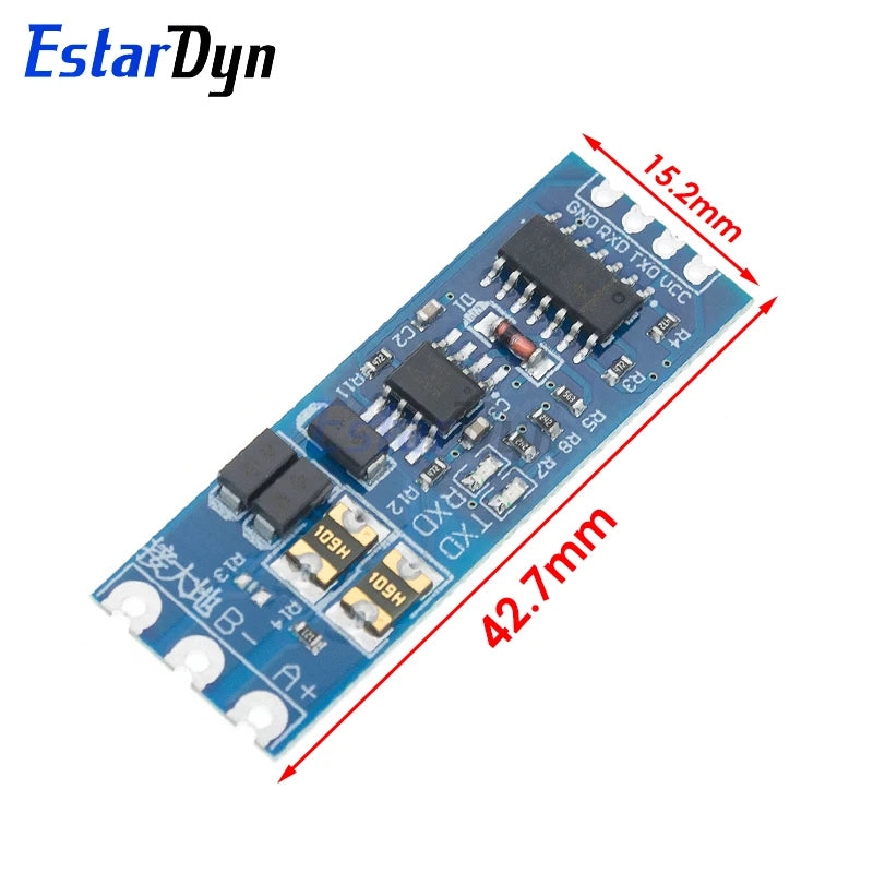 Industrial TTL to RS485 Converter Auto Flow Control Module UART Level Shifter 3.3V/5V Dual Power Stable Signal Conversion