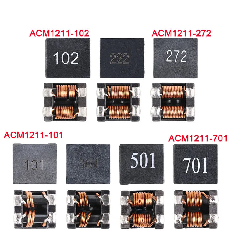 10Pcs/5pcs ACM7060 ACM4520 ACM9070 ACM1211 101 102 501 152 231 301 381 401 701 901 222 202 SMD Chip Common Mode Inductor Filter