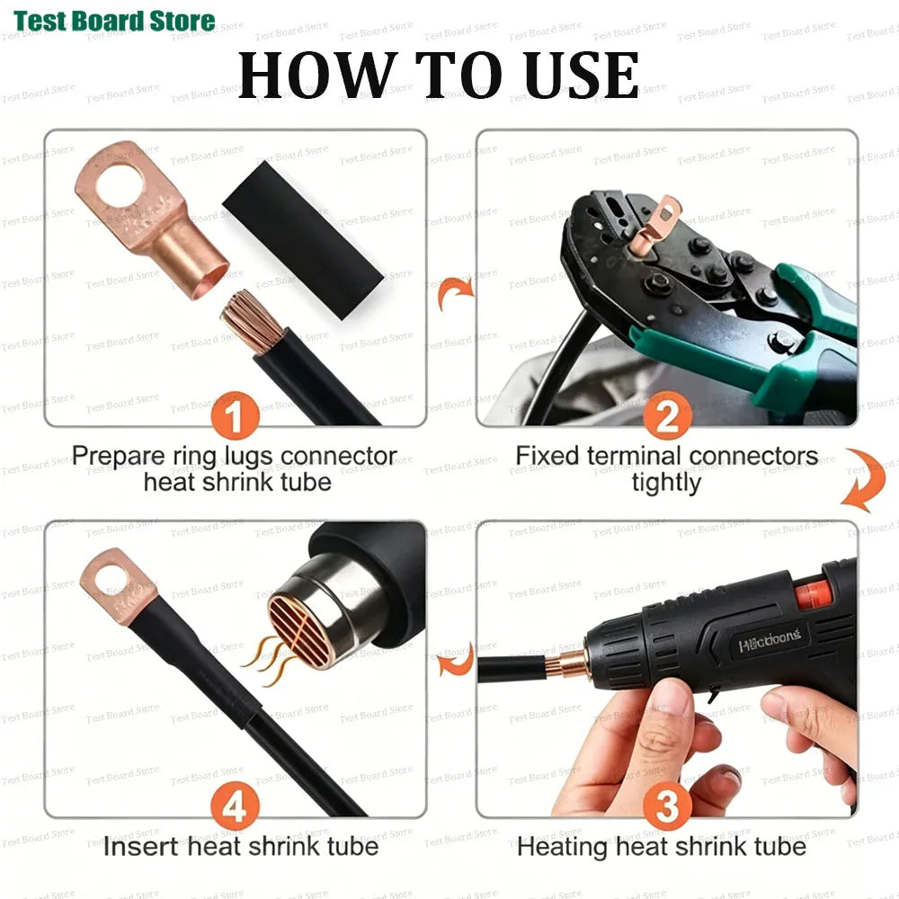 10/20/50pcs Copper Lug Ring Wire Connectors Bare Cable Electric Crimp Terminal SC4-4 SC6-6  SC10-6 SC10-8 SC16-6 SC25-8 SC25-10
