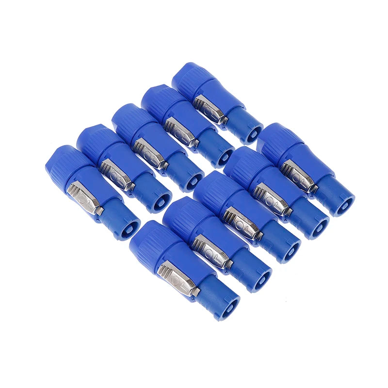 10Pcs NAC3FCA Speakon Plug 3 PIN Male Powercon Connector 20A 250V AC Power Plug