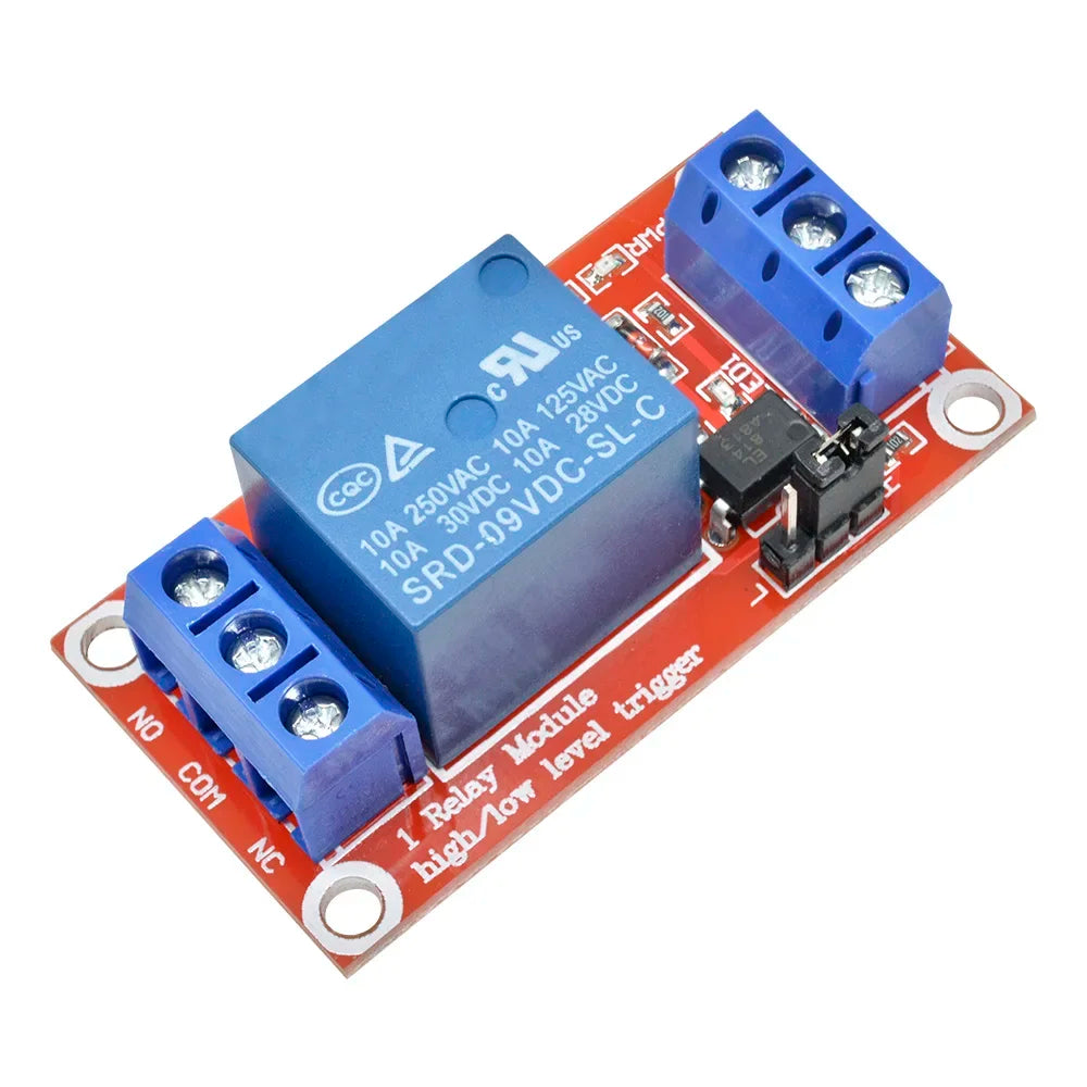 1-5Pcs DC 5V 9V 12V 24V 1 Channel Relay Module With Optocoupler Shield Board High Low Level Trigger Power Supply Module Arduino