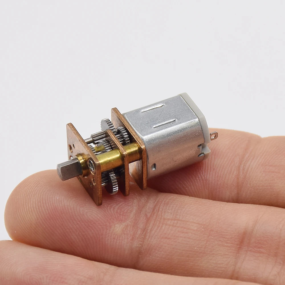 1PC Mini N10 Full Metal Gearbox Gear Reduction Motor DC 3V 5V 6V Slow Speed Smaller Than N20 Motor for 3D Printing Pen/ Robot