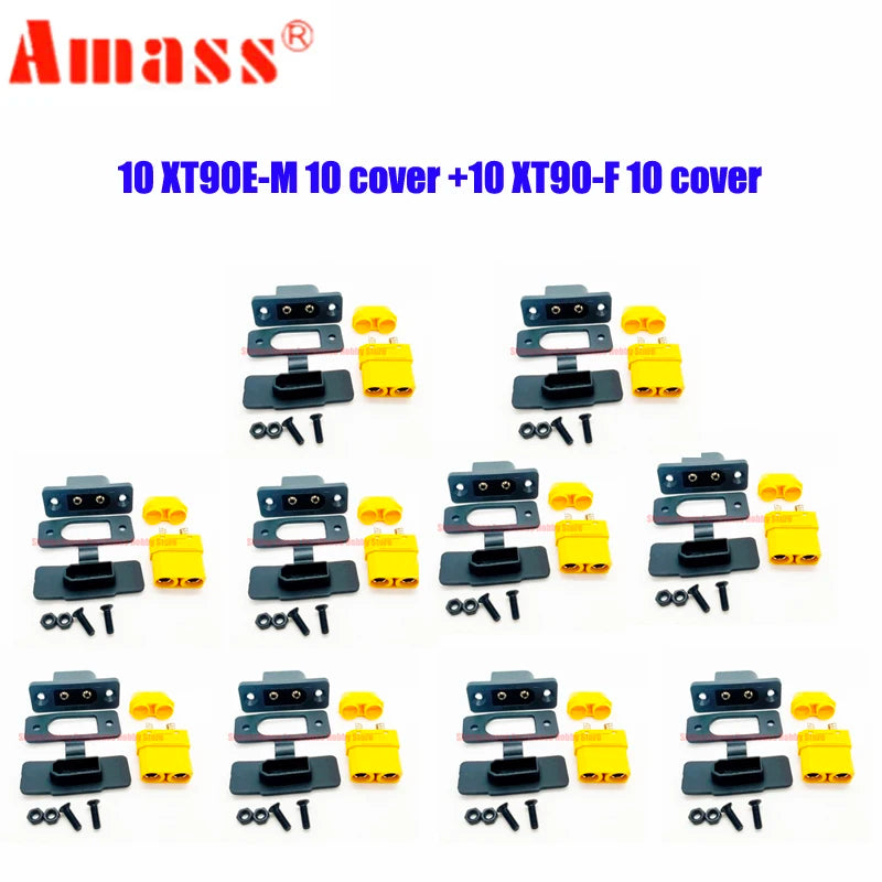 RC Model Amass XT90E-M Gold-plated Connector XT90 Male Plug XT90S Female Battery Connection for ESC Motor Aircraft Drone