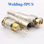 5Pcs BNC Solderless Connector Q9 HD Video Oscilloscope Male Plug Welding Free 75-5 Ohm Monitoring Weldings Cable Connectors