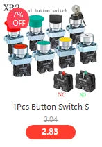 1Pcs Button Switch Self Reset Small Mushroom Head Emergency Stop 22mm Knob Key Start Inching Power on XB2-BG21 XB2-BA31 XB2-BS54