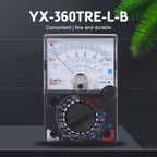 YX-360TRE-L-B Pointer Multimeters AC DC Measure ICEO HFE with Tester Pen Indicator Light Beeping Ammeter Voltmeter Resistance