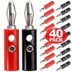 4mm Banana Plugs Stackable Connectors for Speaker Wire 4MM Banana Plug Male Audio Speaker Jack Amplifier Terminal Adapters