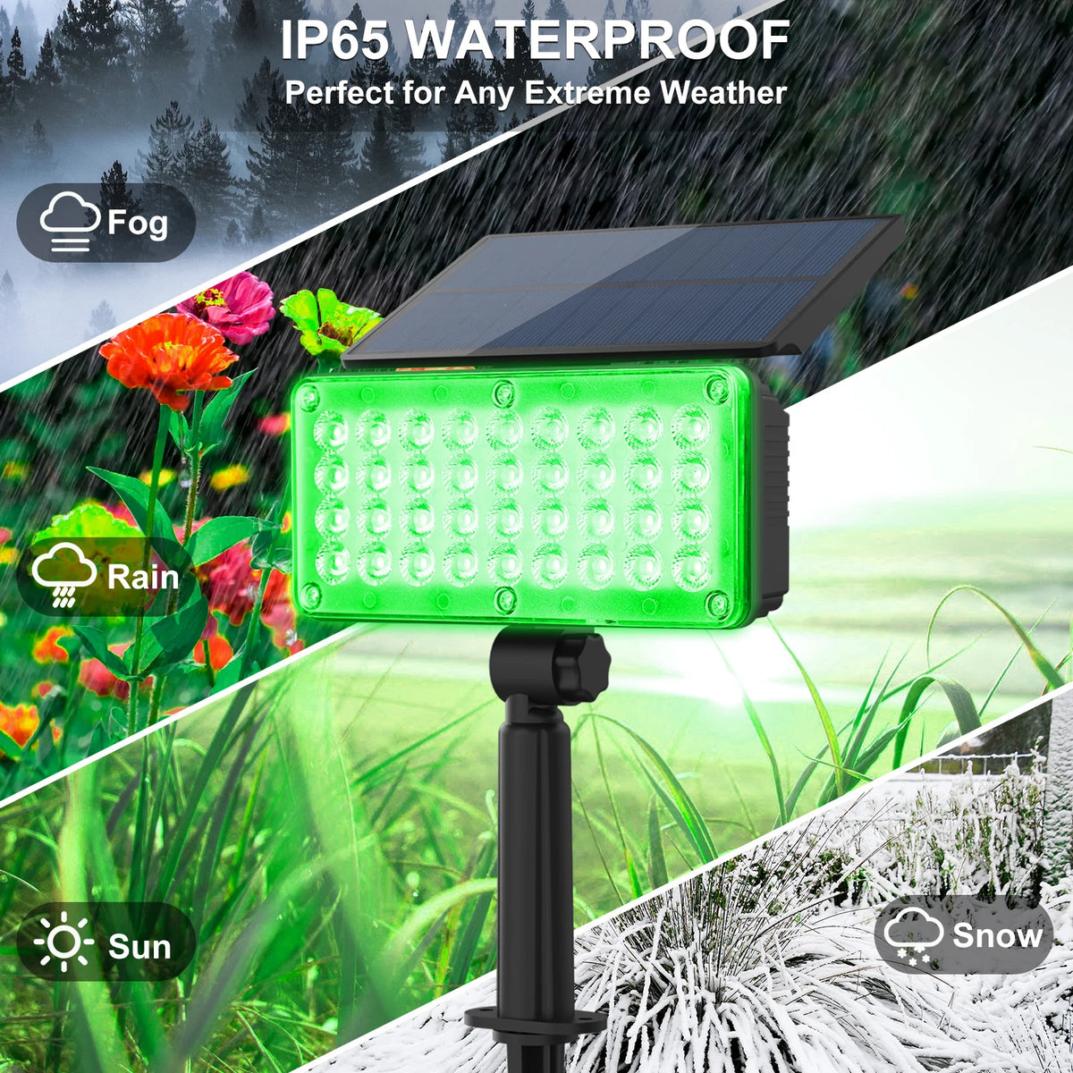 4pcs Solar Spotlight Outdoor Garden Wall Lamp for Tree Street Decor IP65 Waterproof LED Green Landscape Countyard Solar Light