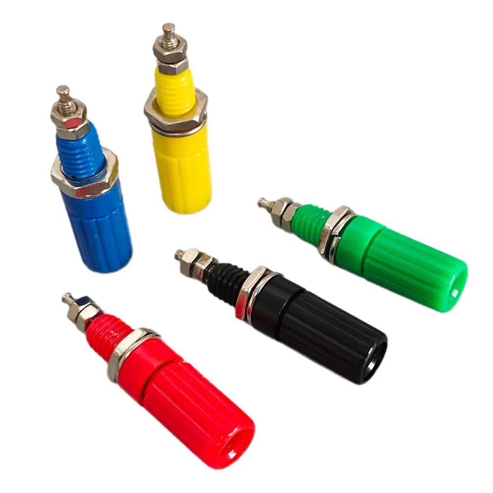 5/10PCS 4mm Banana Socket M3*45 Binding Post Nut Banana Plug Jack Electrical Connector Terminal DIY Parts