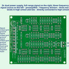 Bass Midrange Treble 3Way Crossover Audio Board Frequency Divider Filters For amplifier system 500HZ, 5000HZ DIY Parts and FG