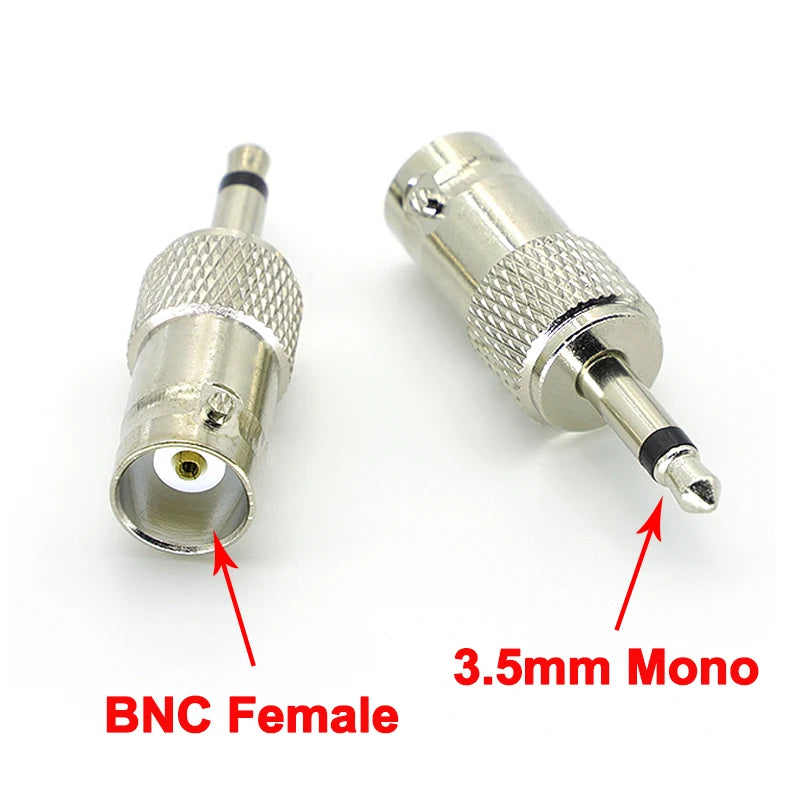 1-5Pcs High-quality Q9 BNC Connector Socket BNC Female to 3.5mm Mono 1/8" Male RF Coaxial Adapter Connectors