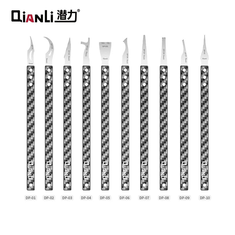 Qianli DP IC Chip Manual Grinding Blade + Handle for Phone Motherboard CPU NAND Glue Removal Dot Matrix Scraper Blade Pry Knife