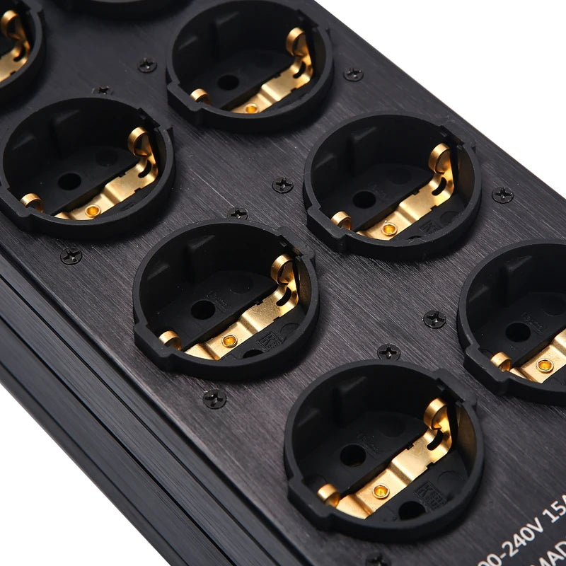 PWALLE TP80 front 2-way switch power filter socket with lightning protection and overload multifunctional display function