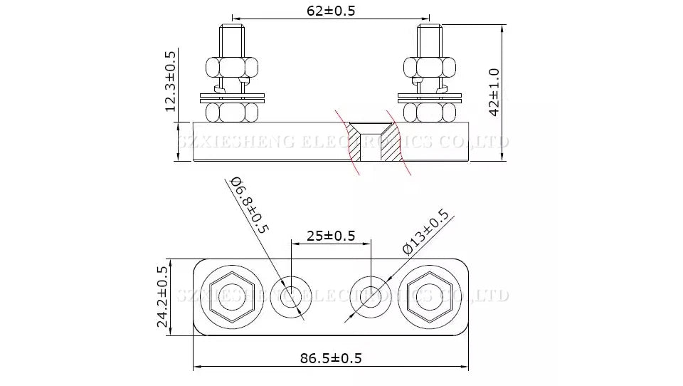 1Set ANL Automotive Fuse Holder Fusible Link With ANL Flat Type Bolt-on Blade Fuse 30A 40A 50A 60A 70A 80A 100A 120A 150A-500A