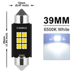 2-20 PCS C10W C5W LED Bulb CANBUS Festoon 31/36/39/41mm 12V 24V 3030-6SMD 6500K White Car Interior Dome License Plate Lights
