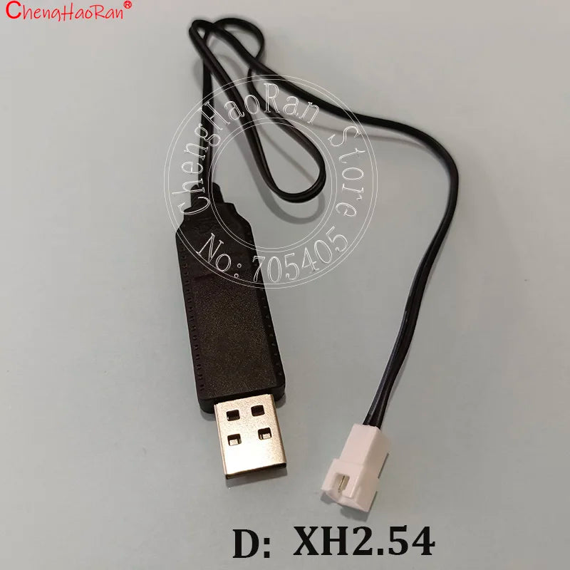 ChengHaoRan 1PC 3.7V/7.4V Lithium Battery Charging Cable With MX2.0 XH2.54 JST 2P 4P Interface For Toy Remote Control Car