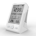 NDIR Co2 Meter Alarm Temperature Humidity Detector 3 in 1 Air Quality Monitor Gas Analyzer with LCD Display USB Rechargeable