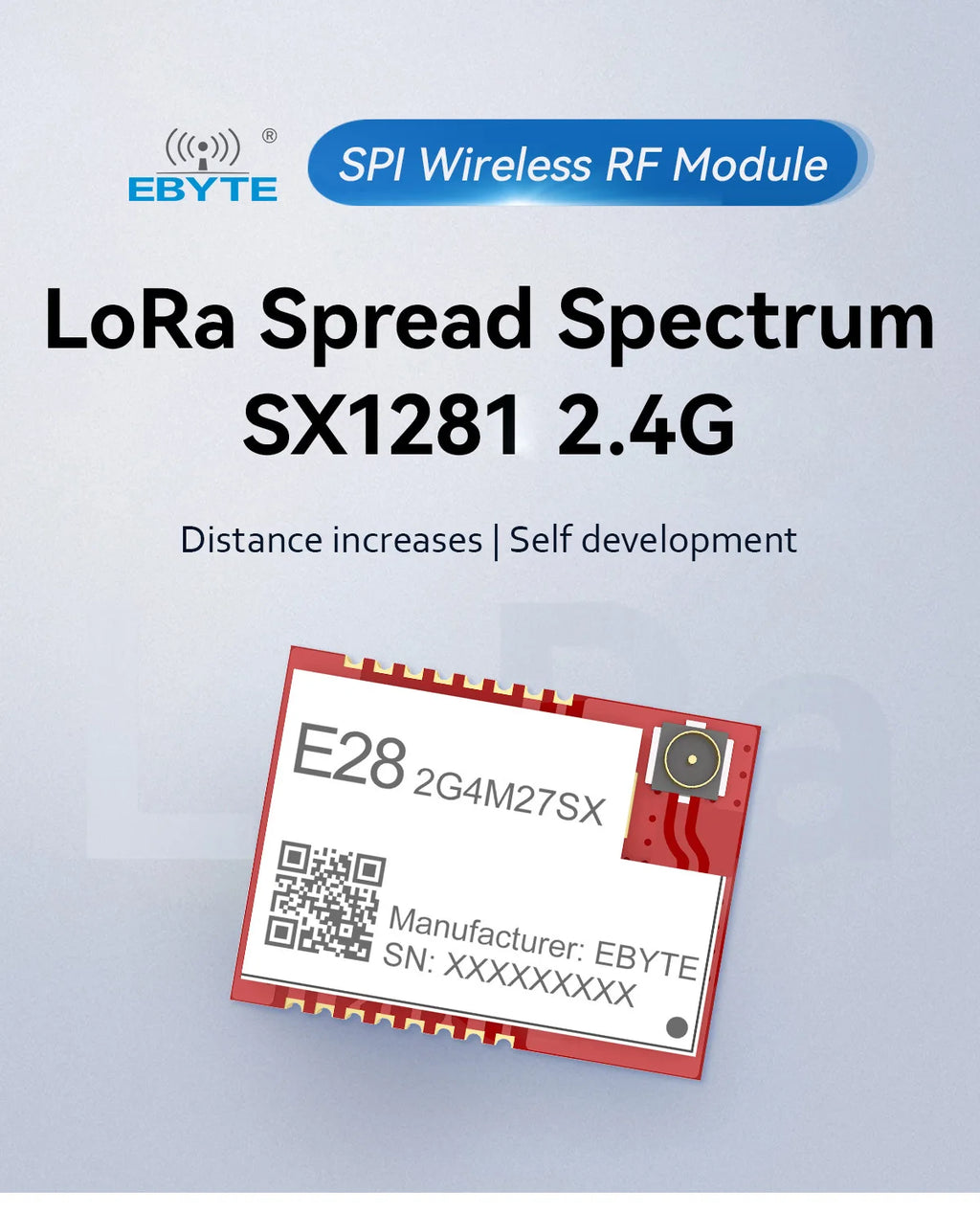 SX1281 SPI High-Speed LoRa Spread Spectrum Module 2.4GHz COJXU E28-2G4M27SX 27dBm SMD Module Secondary Development