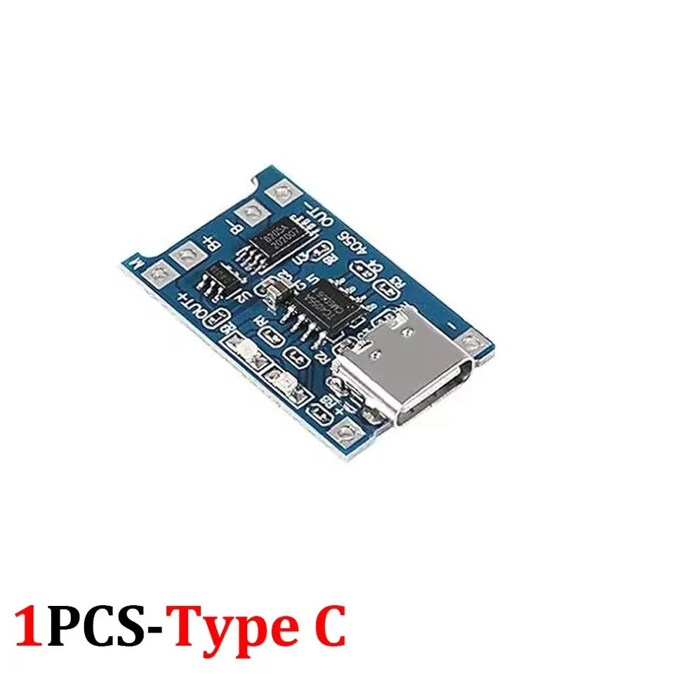 1-20Pcs Type-C/Micro/Mini USB 5V 1A 18650 Tp4056 Lithium Battery Charger Module Charging Board with Protection Function Li-Ion