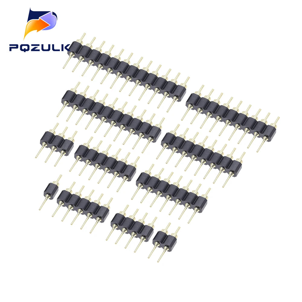 10PCS 2.54mm Pin Header Male Single Row 40 Pin 2.54mm Round Pin Connector 1x2p 3p 4p 5p 6p 7p 8p 9p 10p 12p 20p 40P
