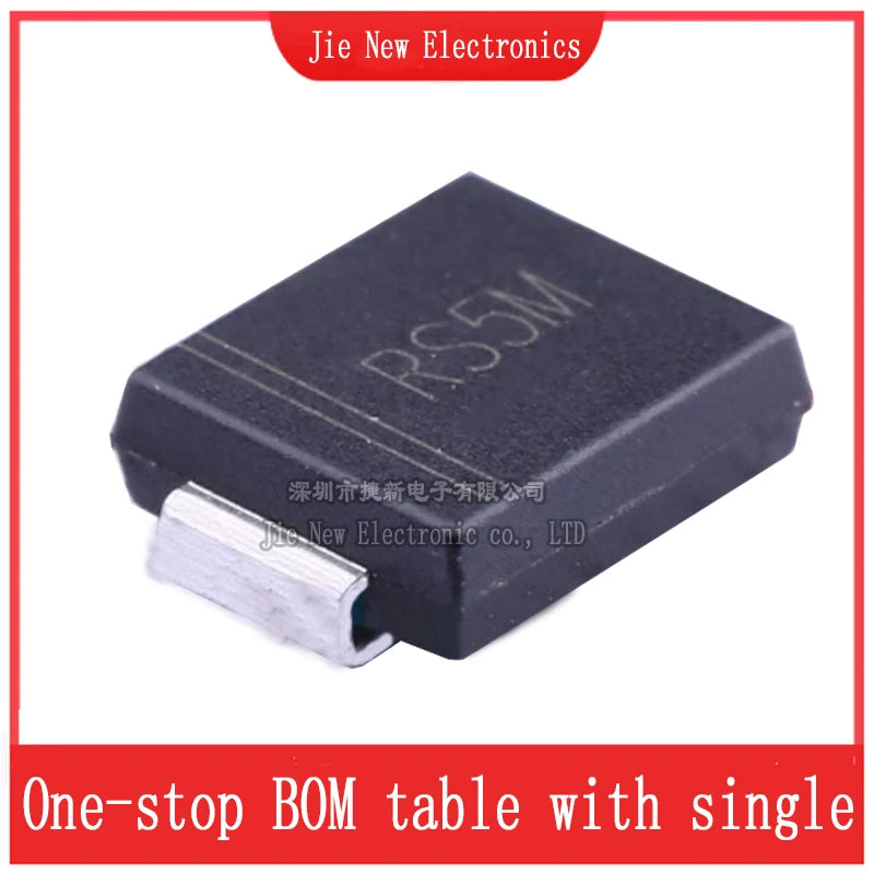 50PCS/LOT SMC DO-214AB ES5A ES5A ES5J ES3J RS5M  RS3M ES5D ES3D ES5G ES3G 3A 5A 200V 400V 600V 1000V 1KV SMD Fast Recovery Diode