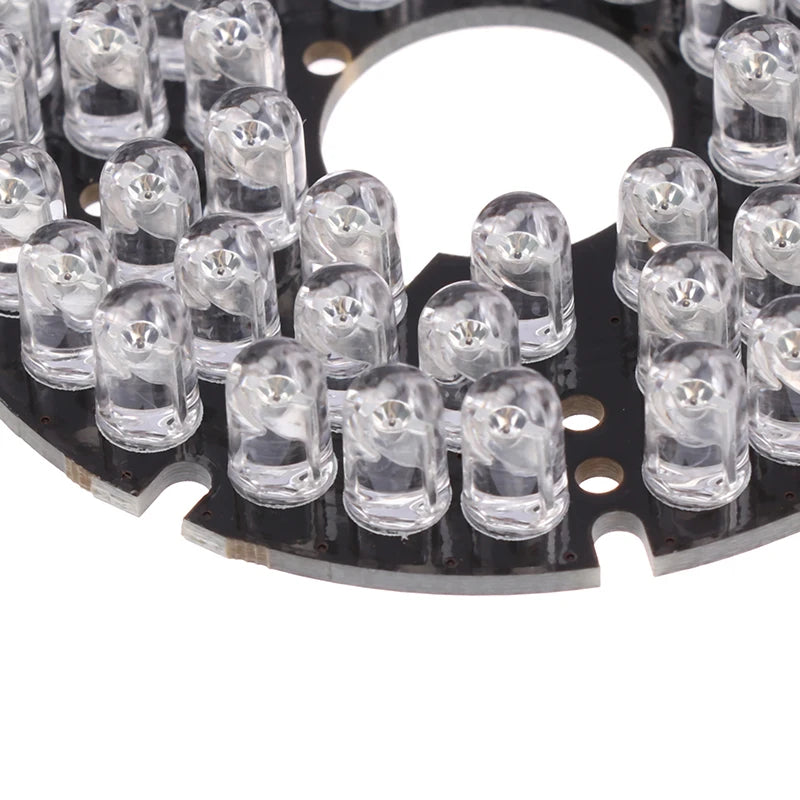 48PCS IR LED 850NM Illuminator Board – 60mm Night Vision Light for CCTV Surveillance Camera Housing, 50° Viewing Angle