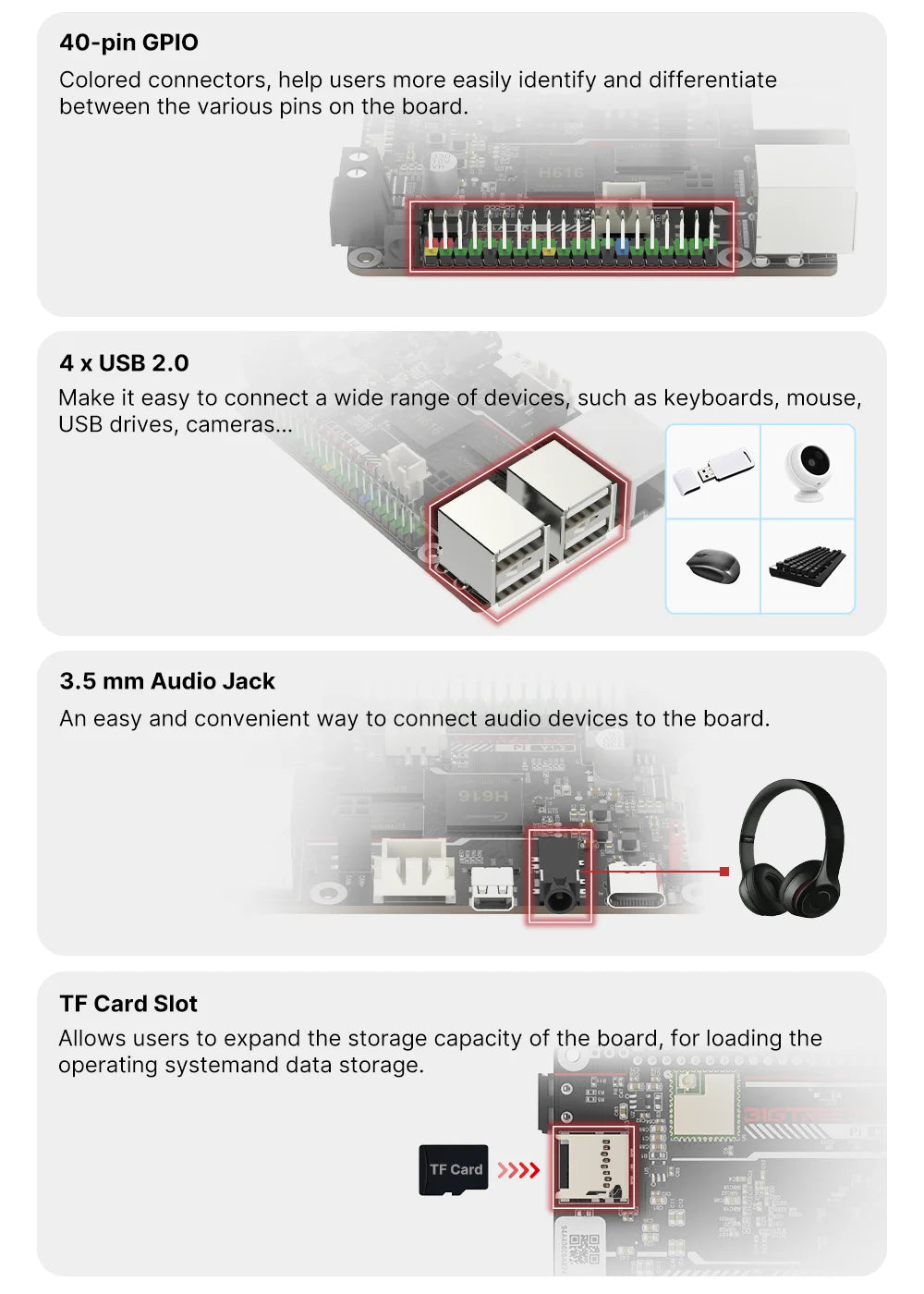 BIGTREETECH BTT PI V1.2 Quad Core Processor With 2.4G WiFi 40Pin GPIO VS Raspberry PI For Klipper I3 CoreXY 3D Printer DIy User