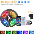 New 5-40M RGB LED Strip Lights with Power Supply Music Sync APP & 44Key Remote Control Flexible LED Tape for Home Room Decor