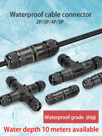 IP68 Waterproof Connector 2/3/4/5 Pin Screw Wiring Terminal Adapter For LED Light Electric Wire Connector Outdoor Junction Box
