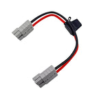 50A Gray Plug Connector Terminal 6mm 10AWG Solar Panel Extension Cable Silicone with Fuse for Car Battery Solar Panel Connect