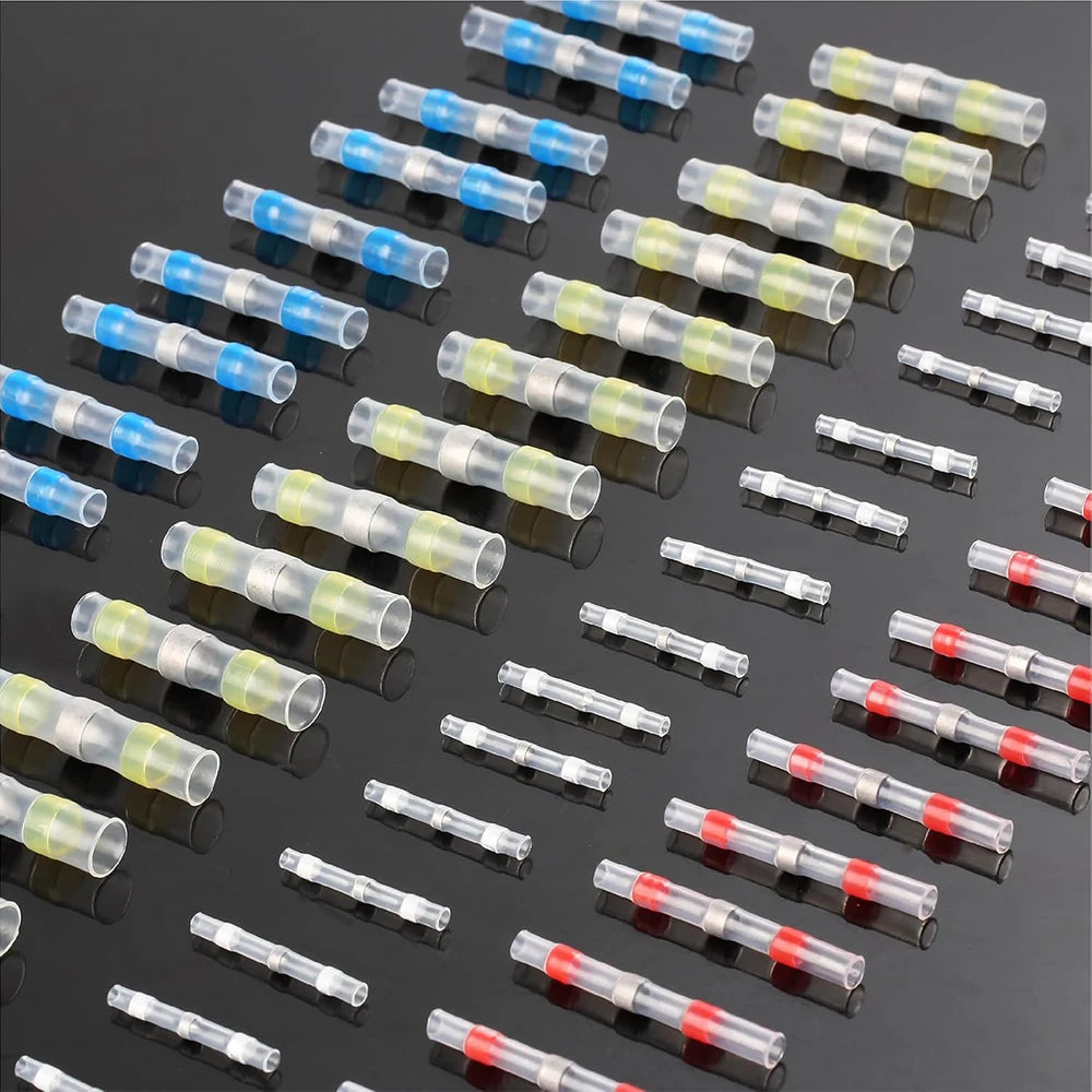 50-500PCS Heat Shrink Solder Seal Wire Connectors Tube Terminals Butt Connectors Terminals Solder Sleeve Wire Splice Connector